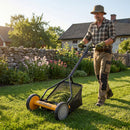 14 Inch Push Lawn Mower with 5 Steel Blades and Grass Catcher Bag by LJGDeals