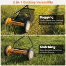 14 Inch Push Lawn Mower with 5 Steel Blades and Grass Catcher Bag by LJGDeals