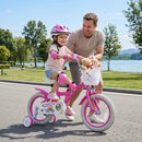 Girls Bike 12-18 Inch with Training Wheels and Basket by LJGDeals