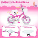 Girls Bike 12-18 Inch with Training Wheels and Basket by LJGDeals