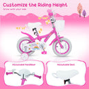 Girls Bike 12-18 Inch with Training Wheels and Basket