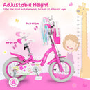 Girls Bike 12-18 Inch with Training Wheels and Front Bag