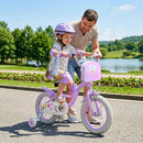 Girls Bike 18 Inch with Training Wheels and Front Bag by DirectDeals