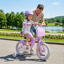 Girls Bike 18 Inch with Training Wheels and Front Bag