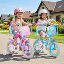 Girls Bike 18 Inch with Training Wheels and Front Bag by LJGDeals