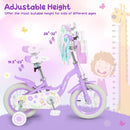 Girls Bike 18 Inch with Training Wheels and Front Bag