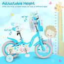 Girls Bike 12-18 Inch with Training Wheels and Front Bag by LJGDeals