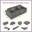 14 PCS Modular Kids Play Couch for Playroom and Bedroom by LJGDeals