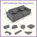 14 PCS Modular Kids Play Couch for Playroom and Bedroom