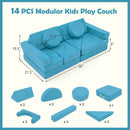 14 PCS Modular Kids Play Couch for Playroom and Bedroom