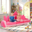 14 Piece Kids Play Couch Modular Foam Climbing Blocks for Kids 3+ Years Old-Pink by LJGDeals