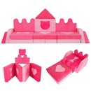 14 Piece Kids Play Couch Modular Foam Climbing Blocks for Kids 3+ Years Old-Pink by LJGDeals