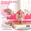 14 Piece Kids Play Couch Modular Foam Climbing Blocks for Kids 3+ Years Old-Pink by LJGDeals