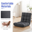 14-Position Adjustable Floor Chair with Back Support - Gray