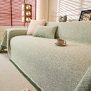 Natural Textured Linen Couch Cover, Breathable & Hypoallergenic Furniture Protector