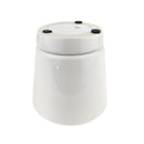 4 inch White Minimalist Pot with Saucer