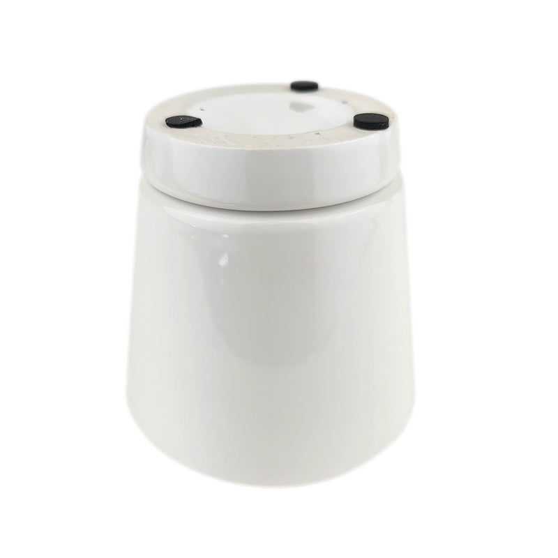 4 inch White Minimalist Pot with Saucer