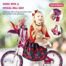 14 Inch Kids Bike with Doll Seat and Removable Training Wheels-14 inches