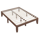 14 Inch Full Size Wood Platform Bed Frame with Wood Slat Support by LJGDeals