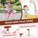 14 Inch Kids Bike with Training Wheels and Basket for Boys Girls 3-5 Years Old-14 inches