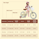 14/16/18 Inch Kids Bike Adjustable with Training Wheels Ages 3-8 Years Olds-16 inches