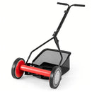14 Inch Push Lawn Mower with 5 Steel Blades and Grass Catcher Bag by LJGDeals