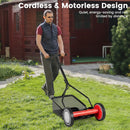 14 Inch Push Lawn Mower with 5 Steel Blades and Grass Catcher Bag by LJGDeals