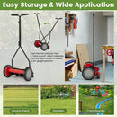 14 Inch Push Lawn Mower with 5 Steel Blades and Grass Catcher Bag by LJGDeals