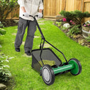 14 Inch Push Lawn Mower with 5 Steel Blades and Grass Catcher Bag by LJGDeals