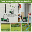 14 Inch Push Lawn Mower with 5 Steel Blades and Grass Catcher Bag by LJGDeals