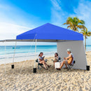 14 x 9.2 Feet Pop up Canopy Tent with 2 Convertible Sidewalls to Awning and Stakes by LJGDeals