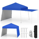 14 x 9.2 Feet Pop up Canopy Tent with 2 Convertible Sidewalls to Awning and Stakes by LJGDeals