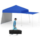 14 x 9.2 Feet Pop up Canopy Tent with 2 Convertible Sidewalls to Awning and Stakes by LJGDeals