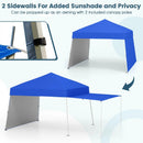 14 x 9.2 Feet Pop up Canopy Tent with 2 Convertible Sidewalls to Awning and Stakes by LJGDeals