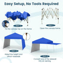 14 x 9.2 Feet Pop up Canopy Tent with 2 Convertible Sidewalls to Awning and Stakes by LJGDeals