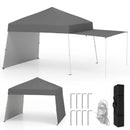 14 x 9.2 Feet Pop up Canopy Tent with 2 Convertible Sidewalls to Awning and Stakes by LJGDeals
