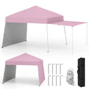 14 x 9.2 Feet Pop up Canopy Tent with 2 Convertible Sidewalls to Awning and Stakes by LJGDeals