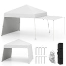 14 x 9.2 Feet Pop up Canopy Tent with 2 Convertible Sidewalls to Awning and Stakes by LJGDeals