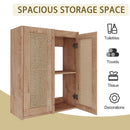 Modern Wall Mounted Bathroom Vanity With Resin Sink And 2 Side Cabinet, Imitative, Construction - Imitative Oak by HouseOfZazla