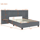 Upholstered Platform Bed With Big Headboard by Unique Piece Furniture