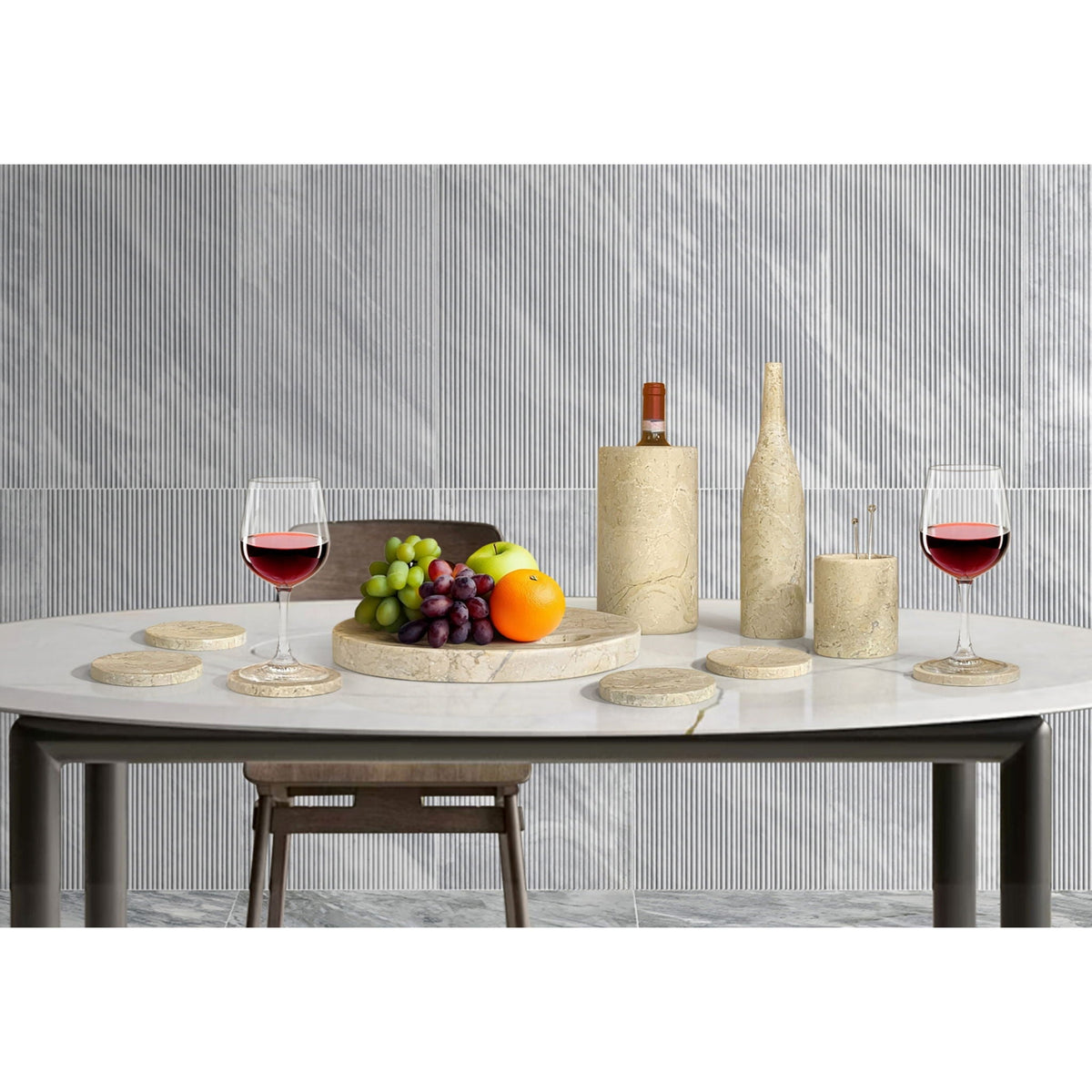 10 Pieces Luxury Natural Marble Dining Room Accessories Set, photo 5 of 33