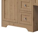 Double Sink Bathroom Vanity With Countertop, 2 Ceramic Sinks, 6 Drawers by HouseOfZazla
