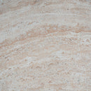 Elegant Indoor/Outdoor Lightweight Concrete Side Table With Travertine - Beige by HouseOfZazla