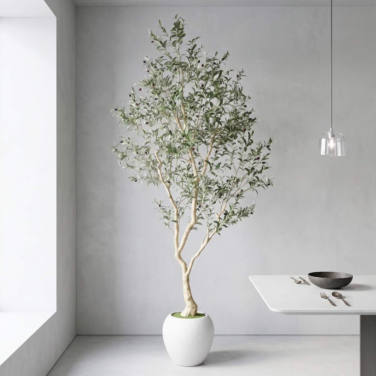 8.2FT Artificial Olive Tree With Big Decorative, photo 3 of 8
