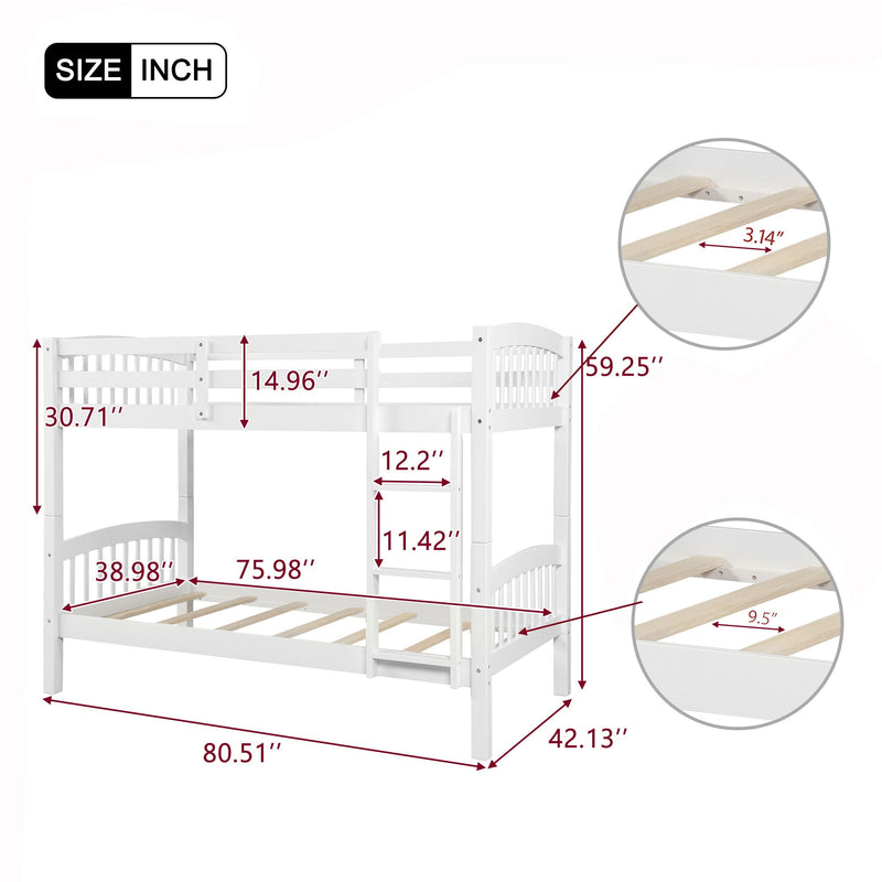 Solid Construction Bunk Bed With Ladder, photo 2 of 7