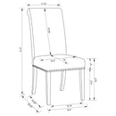 Upholstered Dining Chair With Rolled Edge Seat Back (Set of 2) - Beige