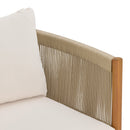 Outdoor Club Chair with Acacia Wood Frame in Teak Look by HouseOfZazla