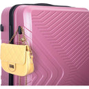 3 Piece Luggage Sets ABS Lightweight Suitcase with Two Hooks, Spinner Wheels, TSA Lock, (20/24/28), Pink