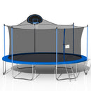 Trampoline For Adults & Kids With Basketball Hoop, Outdoor Trampolines With Ladder And Safety Enclosure Net For Kids And Adults by HouseOfZazla