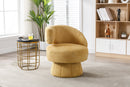 360 Degree Swivel Cuddle Barrel Accent Chairs, Round Armchairs with Wide Upholstered, Fluffy Fabric Chair for Living Room, Bedroom, Office, Waiting Rooms